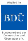 Mitglied des BDÜ